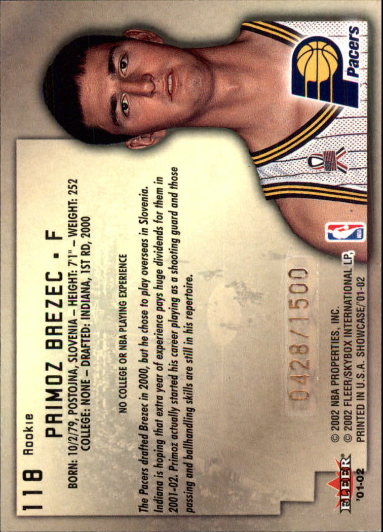 2001/2002 Fleer Showcase Basketball - Picture 155 of 157