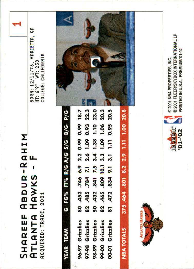 2001/2002 Fleer Premium Basketball - Picture 3 of 313