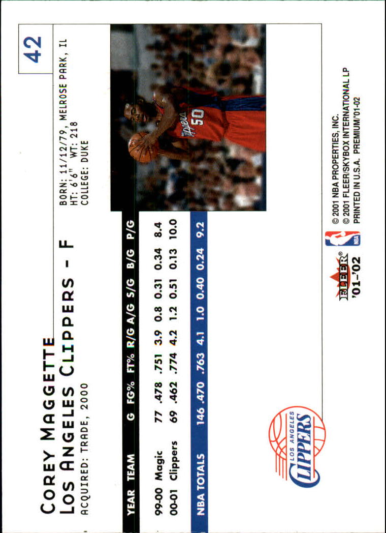 2001/2002 Fleer Premium Basketball - Picture 75 of 313