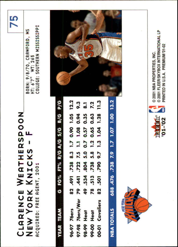 2001/2002 Fleer Premium Basketball - Picture 135 of 313