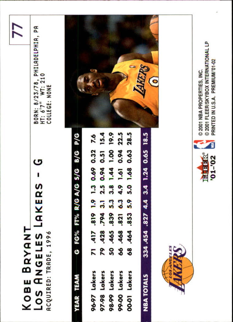 2001/2002 Fleer Premium Basketball - Picture 139 of 313