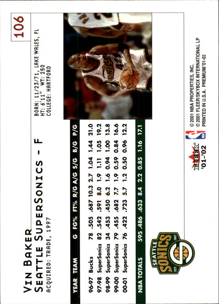 2001/2002 Fleer Premium Basketball - Picture 197 of 313