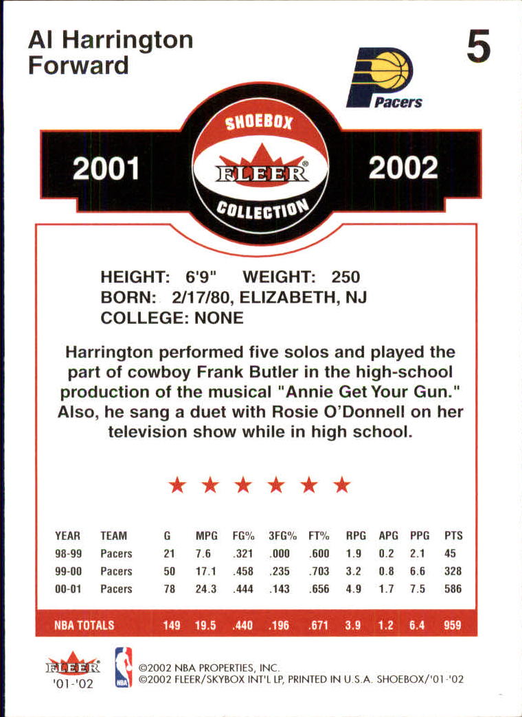 2001/2002 Fleer Shoebox Basketball - Picture 11 of 296
