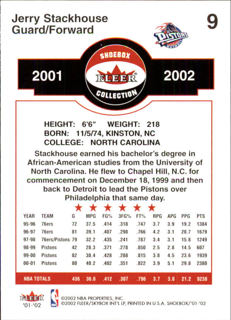2001/2002 Fleer Shoebox Basketball - Picture 19 of 296