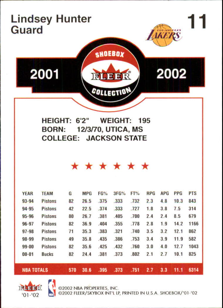 2001/2002 Fleer Shoebox Basketball - Picture 23 of 296