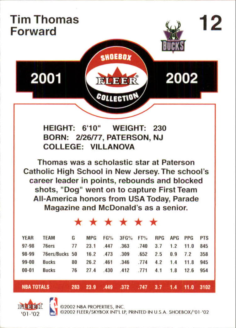 2001/2002 Fleer Shoebox Basketball - Picture 25 of 296