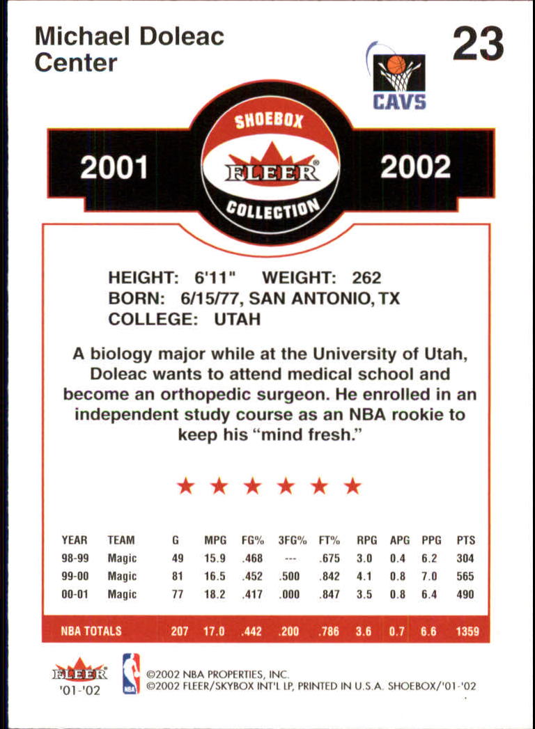2001/2002 Fleer Shoebox Basketball - Picture 43 of 296