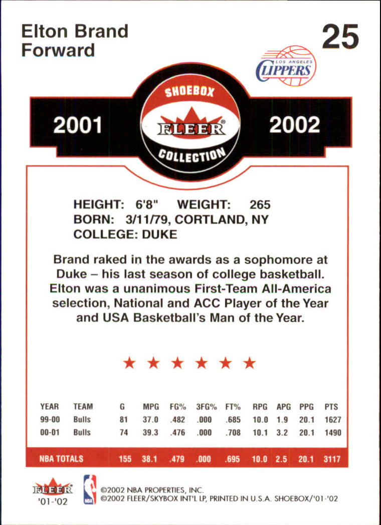 2001/2002 Fleer Shoebox Basketball - Picture 47 of 296