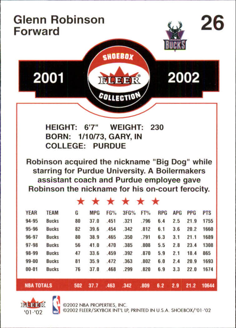 2001/2002 Fleer Shoebox Basketball - Picture 49 of 296