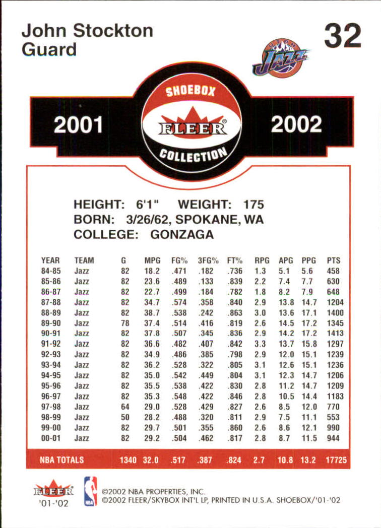 2001/2002 Fleer Shoebox Basketball - Picture 61 of 296