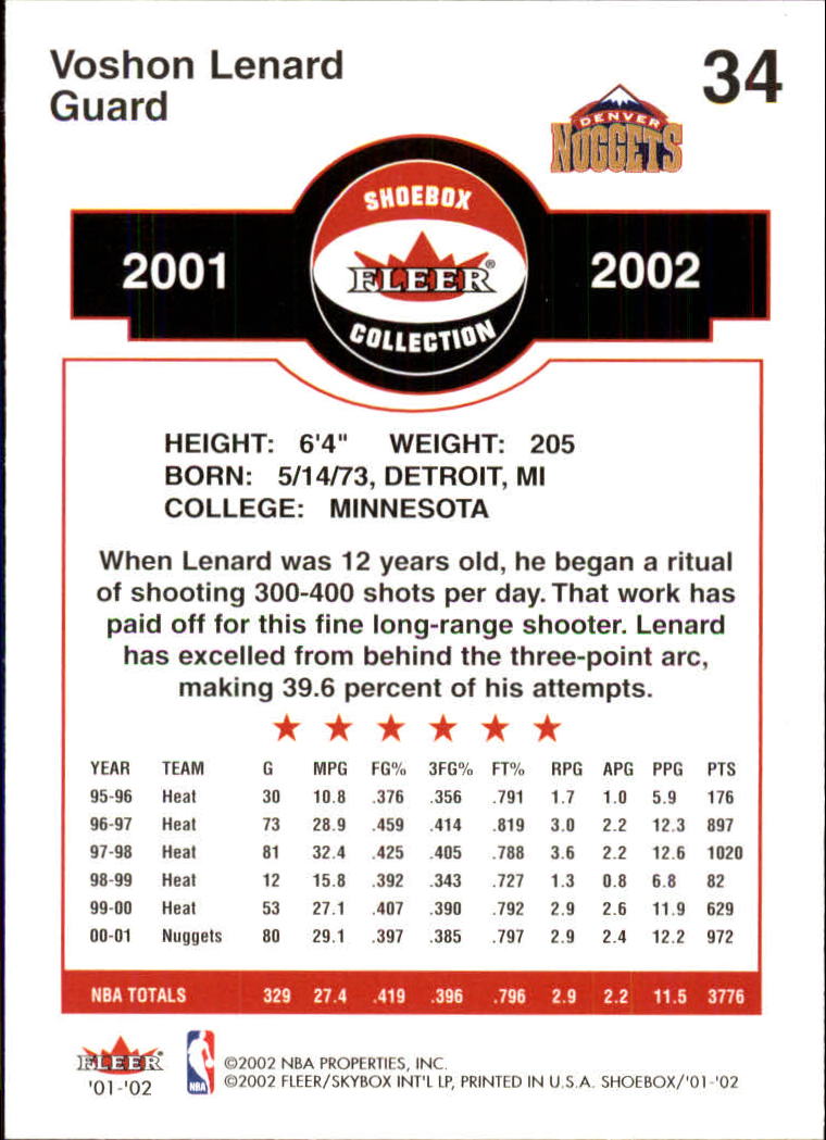 2001/2002 Fleer Shoebox Basketball - Picture 65 of 296