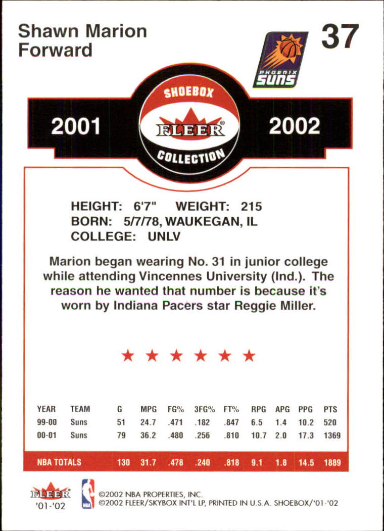 2001/2002 Fleer Shoebox Basketball - Picture 71 of 296