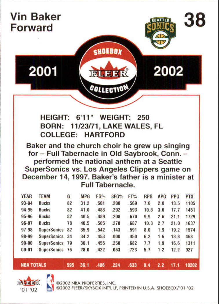 2001/2002 Fleer Shoebox Basketball - Picture 73 of 296