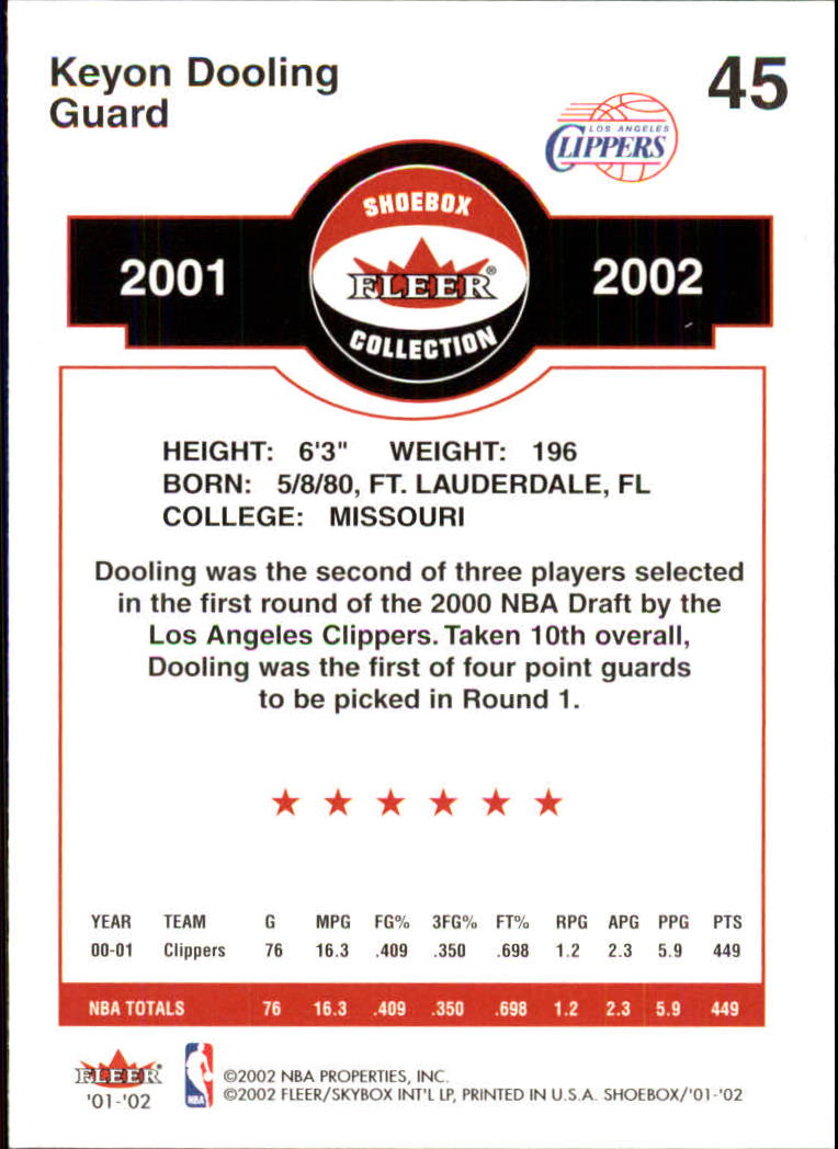 2001/2002 Fleer Shoebox Basketball - Picture 83 of 296