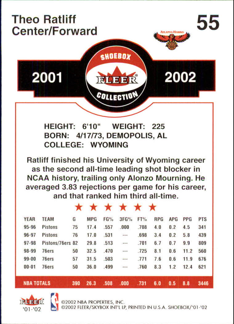 2001/2002 Fleer Shoebox Basketball - Picture 101 of 296