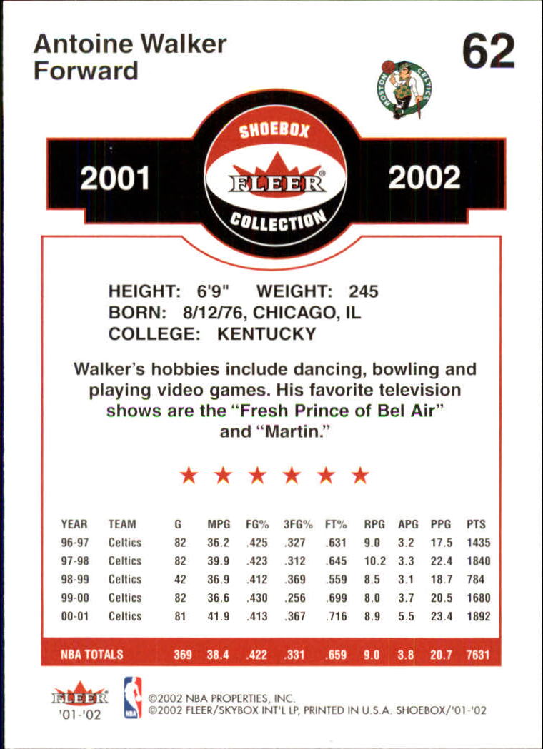 2001/2002 Fleer Shoebox Basketball - Picture 111 of 296