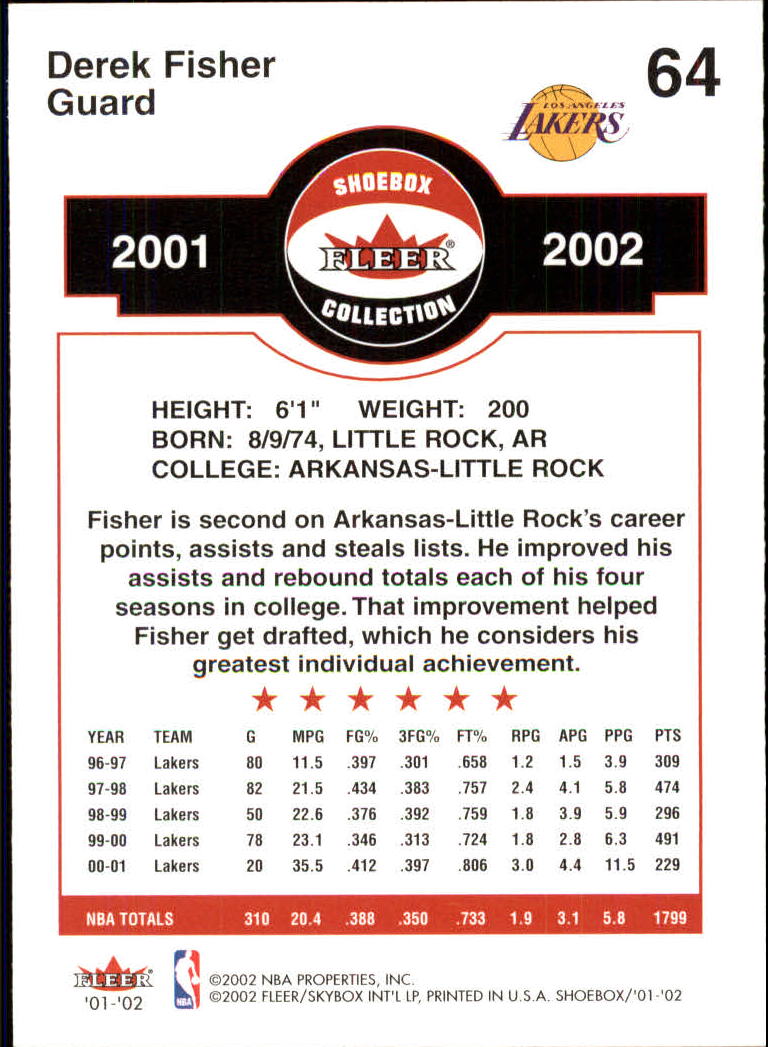 2001/2002 Fleer Shoebox Basketball - Picture 113 of 296