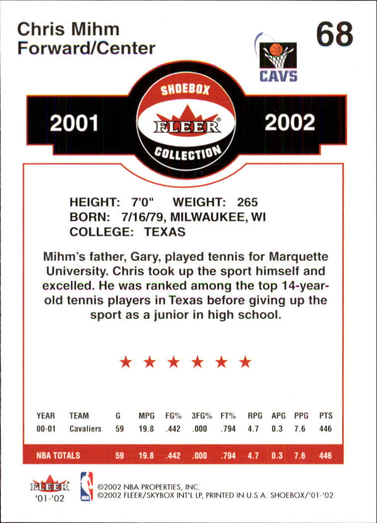 2001/2002 Fleer Shoebox Basketball - Picture 121 of 296