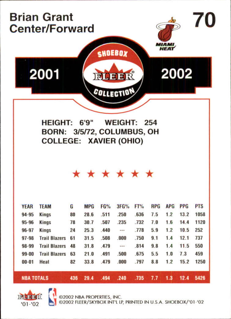 2001/2002 Fleer Shoebox Basketball - Picture 125 of 296