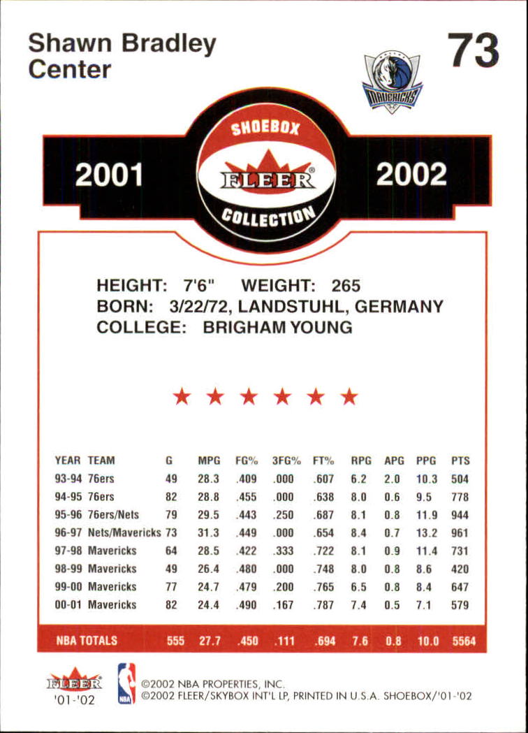 2001/2002 Fleer Shoebox Basketball - Picture 131 of 296