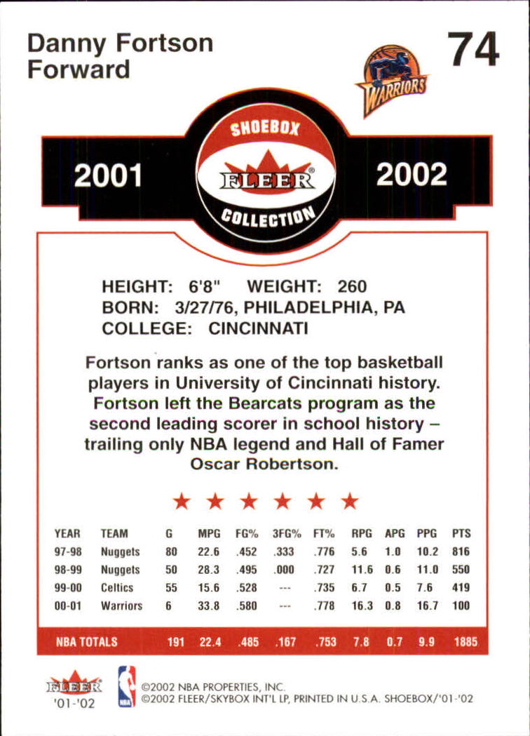 2001/2002 Fleer Shoebox Basketball - Picture 133 of 296