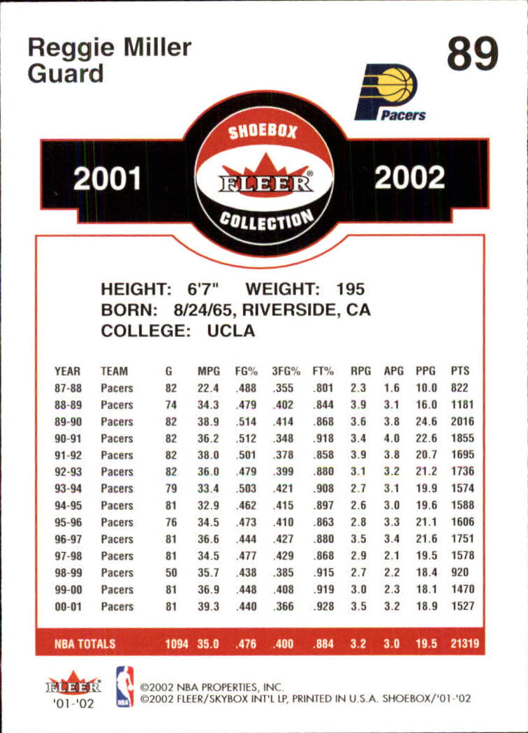 2001/2002 Fleer Shoebox Basketball - Picture 161 of 296