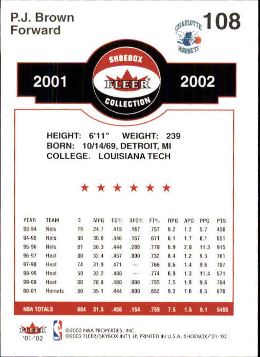 2001/2002 Fleer Shoebox Basketball - Picture 197 of 296