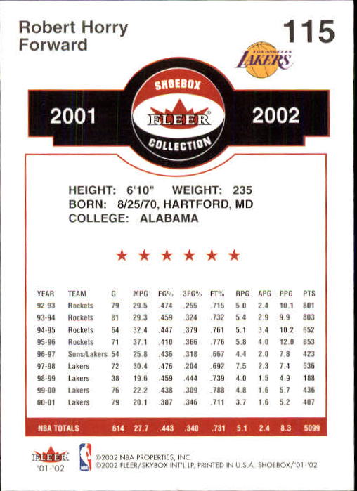 2001/2002 Fleer Shoebox Basketball - Picture 211 of 296