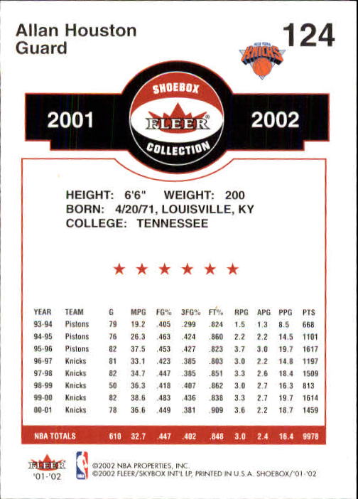 2001/2002 Fleer Shoebox Basketball - Picture 227 of 296
