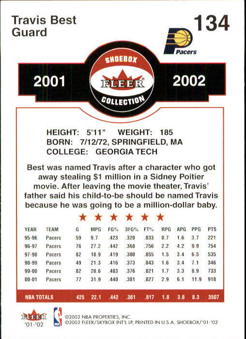 2001/2002 Fleer Shoebox Basketball - Picture 247 of 296