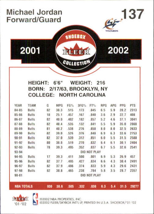 2001/2002 Fleer Shoebox Basketball - Picture 253 of 296