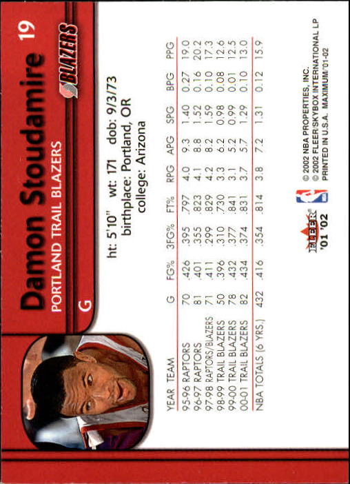 2001/2002 Fleer Maximum Basketball - Picture 15 of 115