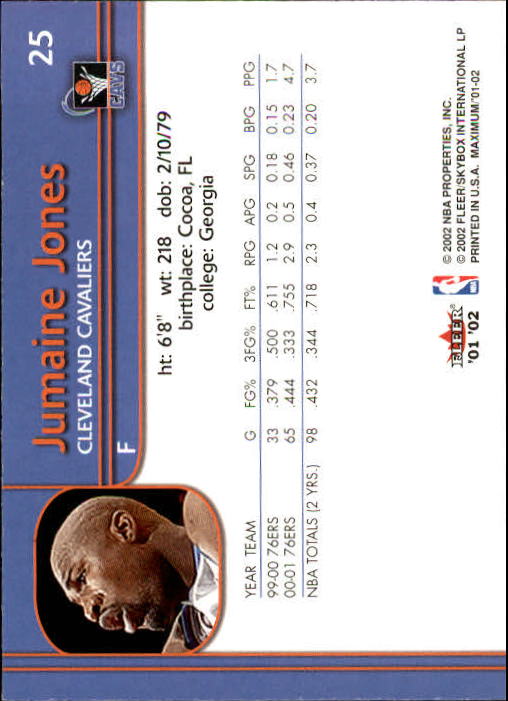 2001/2002 Fleer Maximum Basketball - Picture 17 of 115