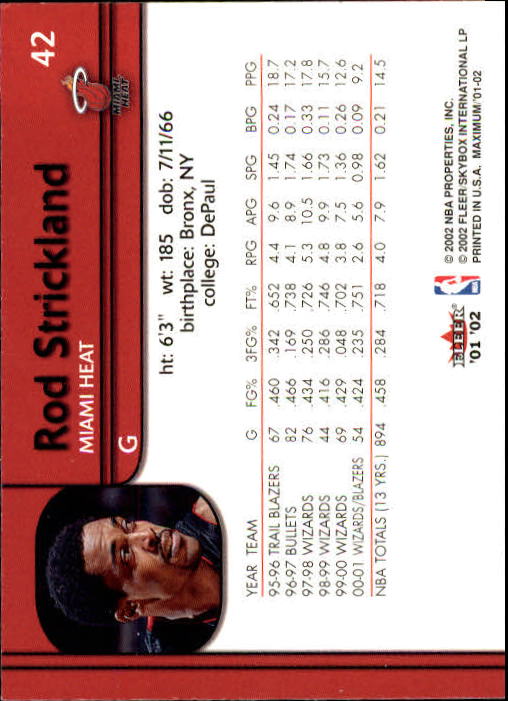 2001/2002 Fleer Maximum Basketball - Picture 27 of 115