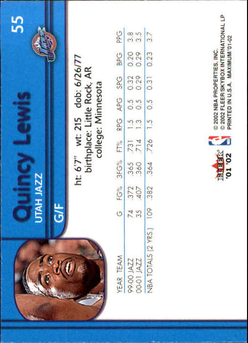 2001/2002 Fleer Maximum Basketball - Picture 35 of 115