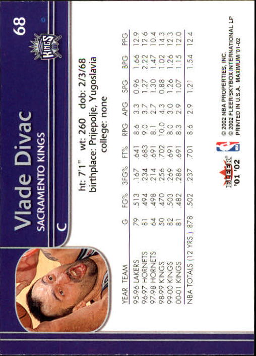 2001/2002 Fleer Maximum Basketball - Picture 41 of 115