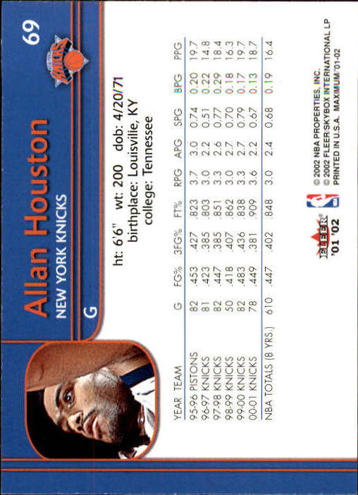 2001/2002 Fleer Maximum Basketball - Picture 43 of 115