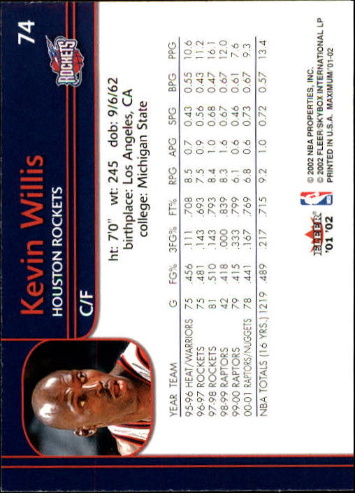 2001/2002 Fleer Maximum Basketball - Picture 45 of 115