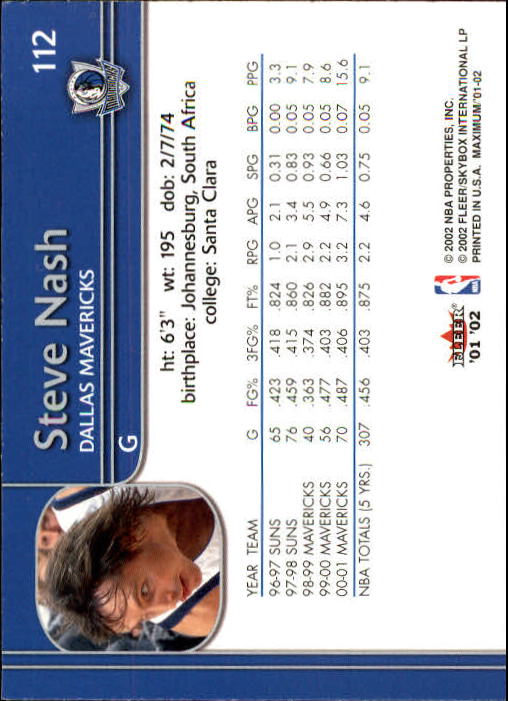 2001/2002 Fleer Maximum Basketball - Picture 67 of 115