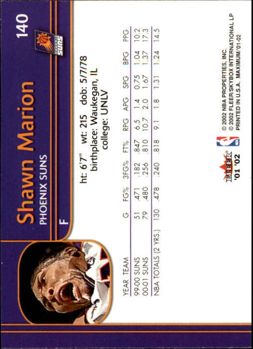 2001/2002 Fleer Maximum Basketball - Picture 81 of 115