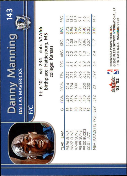 2001/2002 Fleer Maximum Basketball - Picture 85 of 115