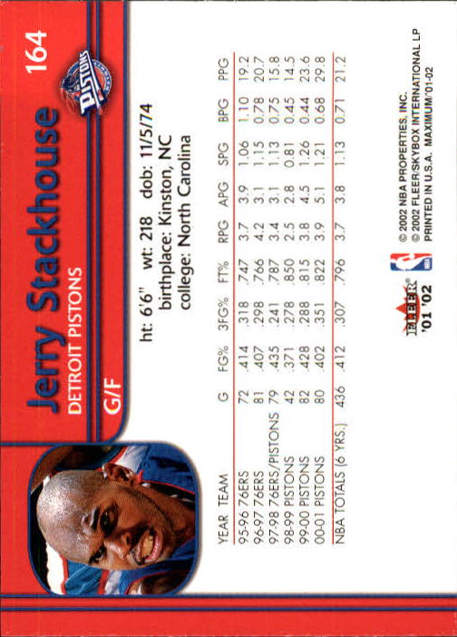 2001/2002 Fleer Maximum Basketball - Picture 101 of 115