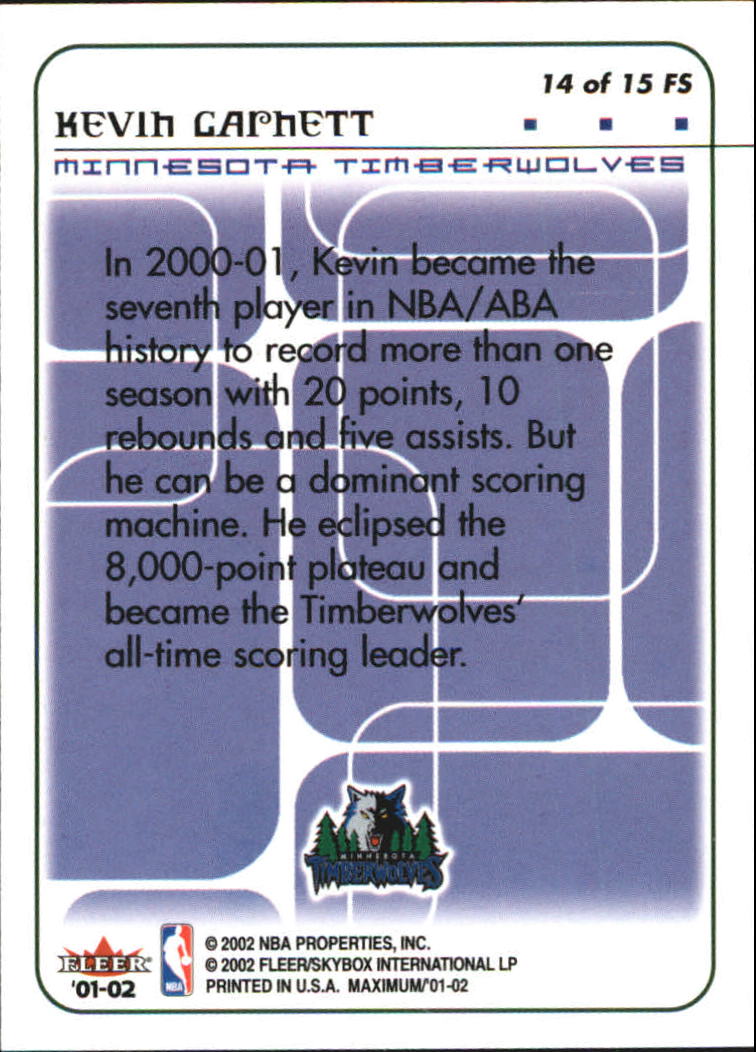2001/2002 Fleer Maximum Basketball - Picture 115 of 115