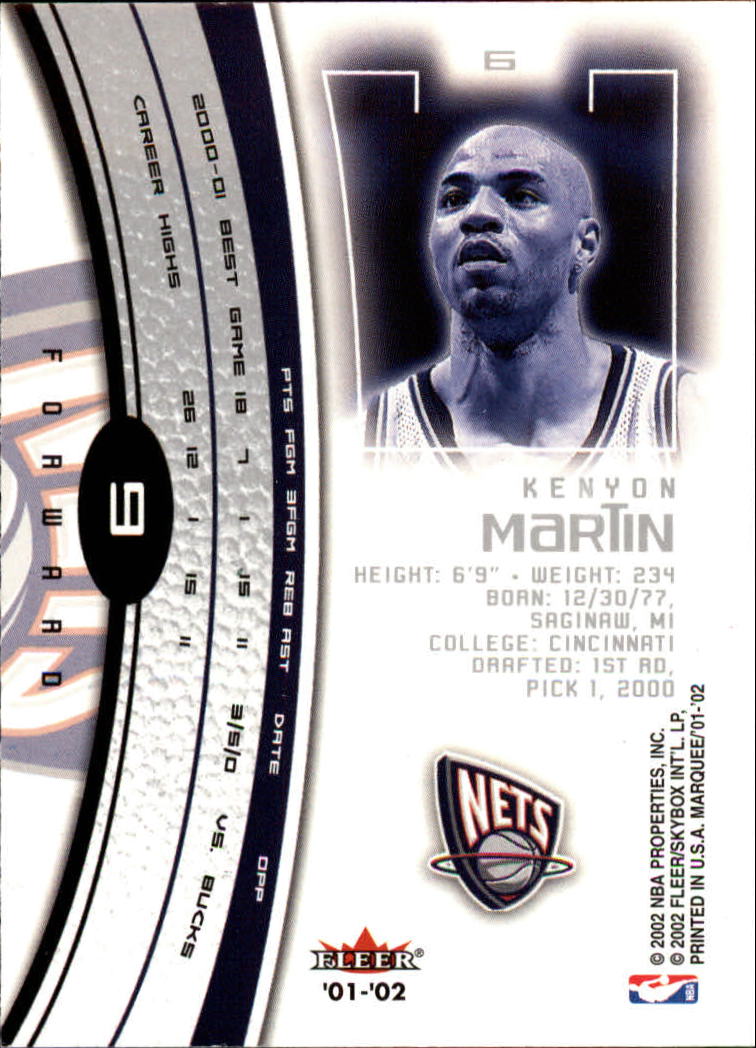 2001/2002 Fleer Marquee Basketball - Picture 9 of 61