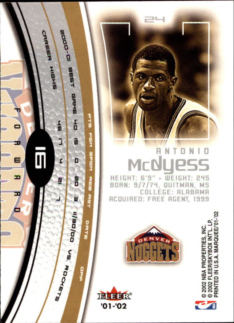 2001/2002 Fleer Marquee Basketball - Picture 13 of 61