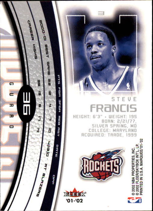 2001/2002 Fleer Marquee Basketball - Picture 29 of 61