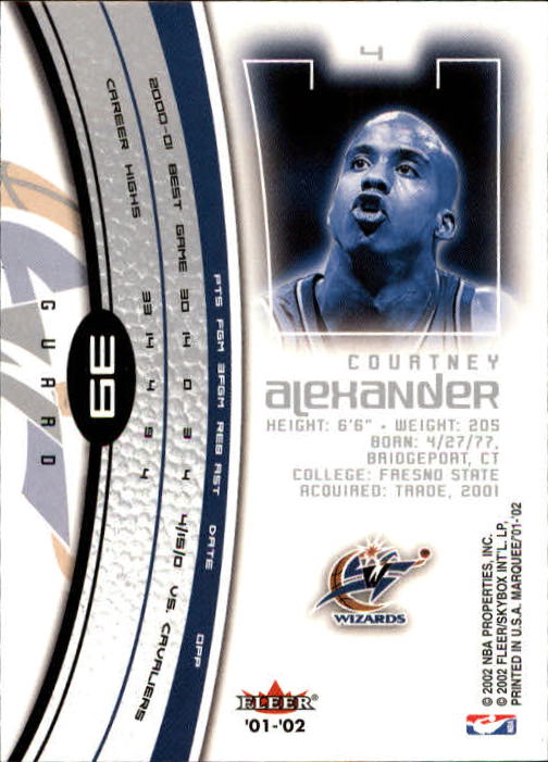 2001/2002 Fleer Marquee Basketball - Picture 31 of 61