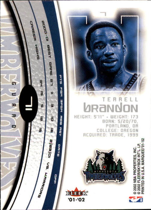2001/2002 Fleer Marquee Basketball - Picture 39 of 61