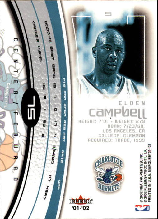 2001/2002 Fleer Marquee Basketball - Picture 43 of 61