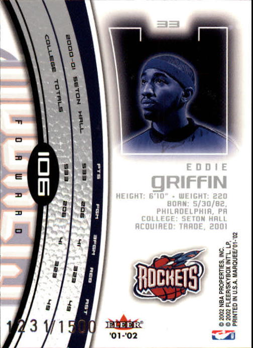 2001/2002 Fleer Marquee Basketball - Picture 51 of 61